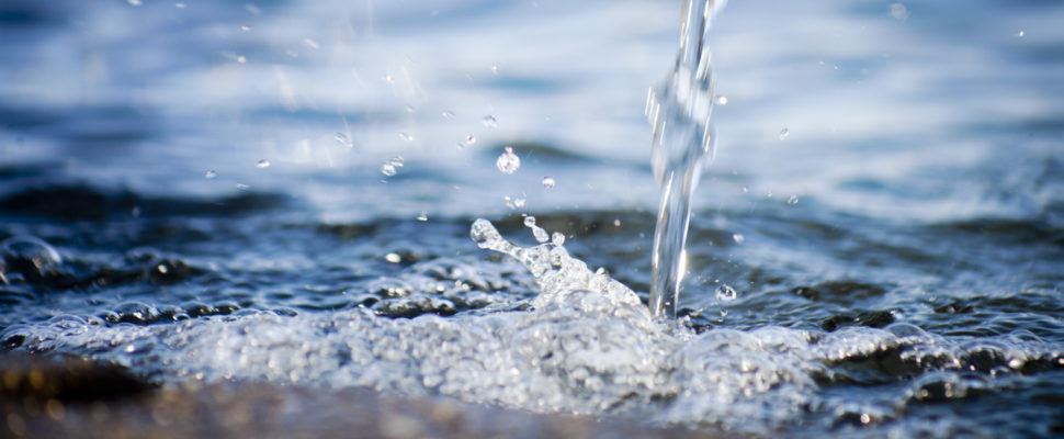 water pouring on ground